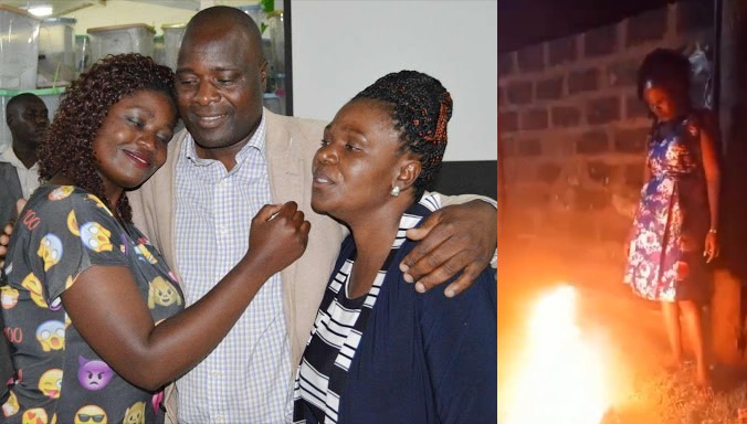 Lurambi MP TITUS KHAMALA exposed as a notorious philanderer by his jilted wife as she burns his clothes to signify the end of their relationship (VIDEO).