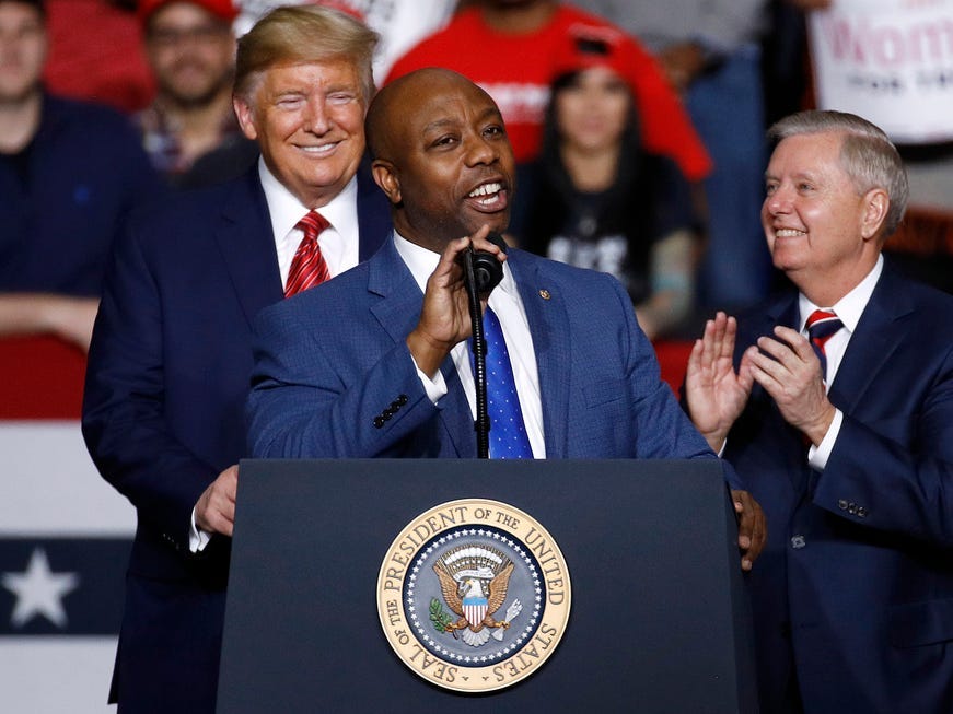 Trump said he’s ‘just going to say nice things’ about fellow presidential candidate Tim Scott: report