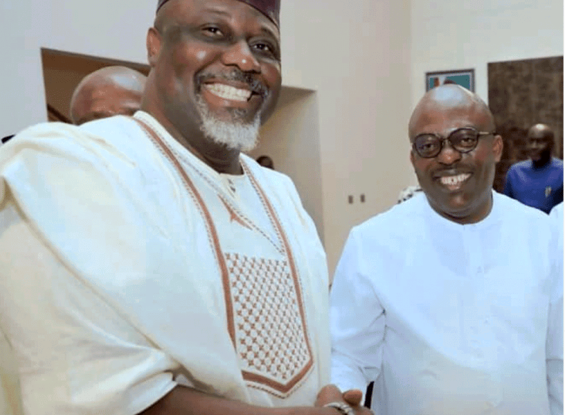 The Peoples Democratic Party (PDP) governorship candidate in Kogi State, Dino Melaye, met with the new Rivers State Governor, Siminalayi Fubara.