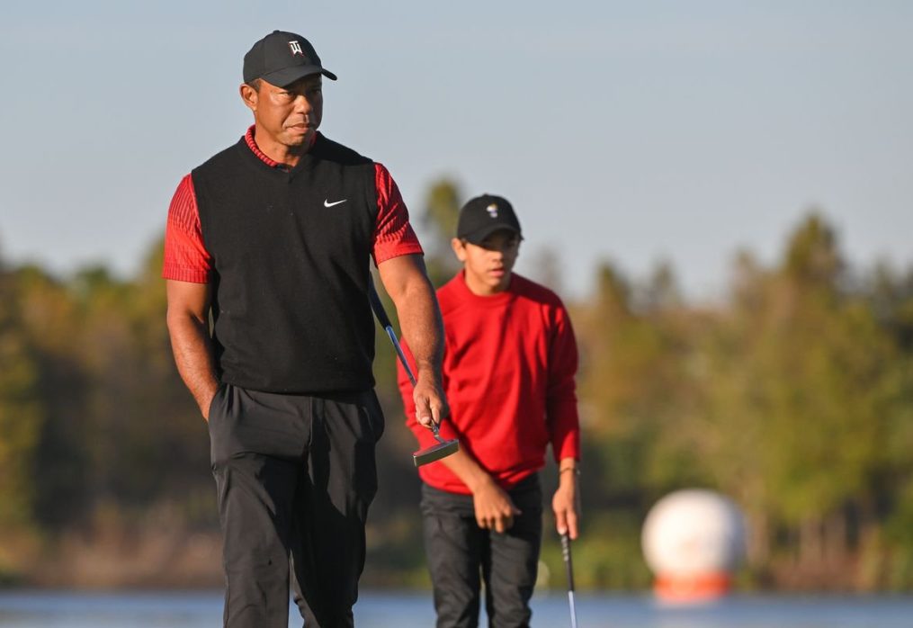 Tiger Woods’ son Charlie, 14, wins junior tournament in front of his proud father