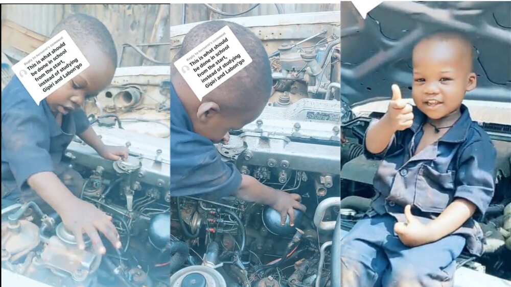 “Teach Them Skills Not Locusts”: Little Kid Repairs Car, Fixes Some Parts, Knots It Effortlessly in Video