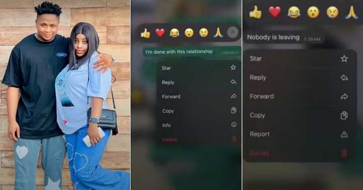 “Nobody Is Leaving this Relationship”: Man Tells Girlfriend who Sent Break-up Message, Chats Leak
