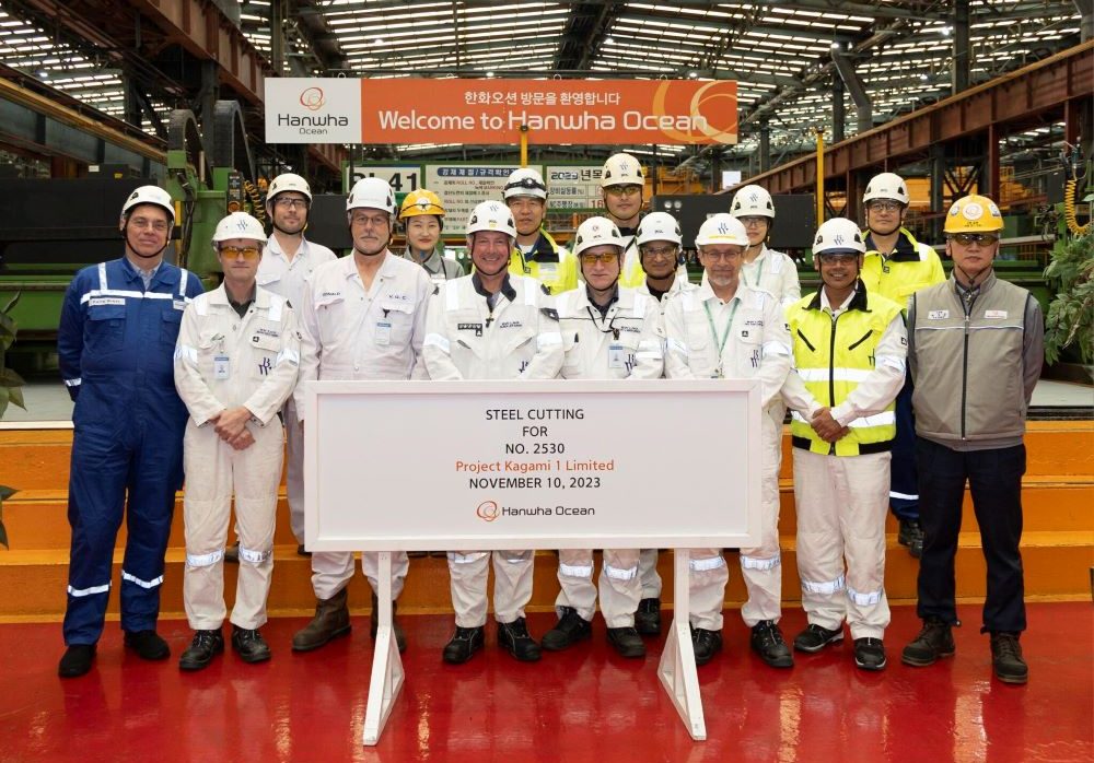 Hanwha Ocean cuts steel for BW LNG’s next LNG carrier newbuild