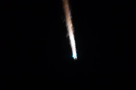 ISS astronauts witness fiery end of Russian cargo ship