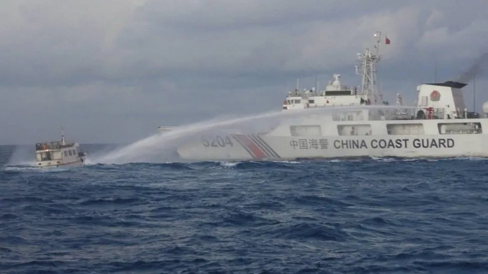 Chinese and Philippine ships crash in disputed sea
