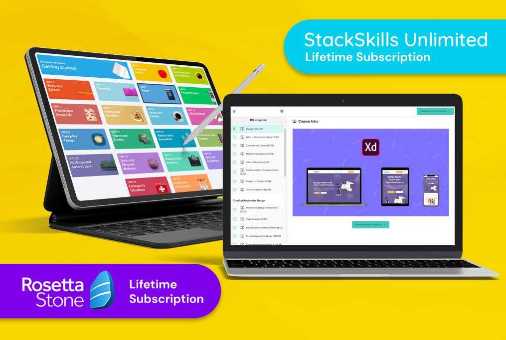 A gift idea for curious minds: Give them lifetime access to Rosetta Stone and StackSkills unlimited for under $160